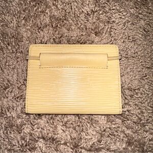 LV Yellow Epi Elastic Trifold Wallet
